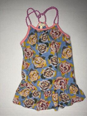 Matilda Jane Twister Tank Top Adventure Begins, size 4 pink white roses